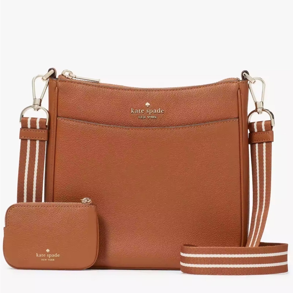 Kate Spade Brown Purse - Rosie North South Swingpack Crossbody -Warm Gingerbread